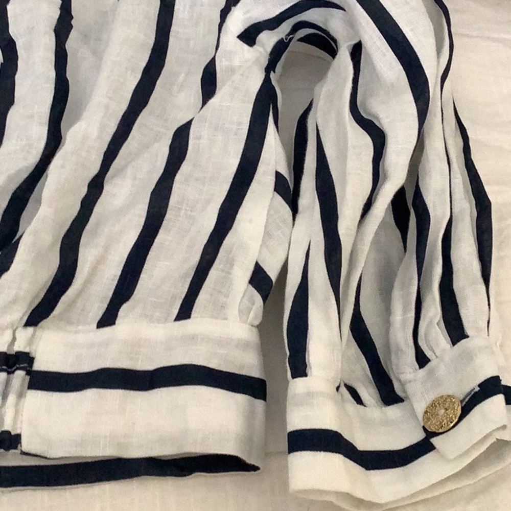 Gorgeous Linen Cropped Top by Zara 💙💙🖤 - Picture 8 of 9